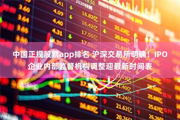 中国正规股票app排名 沪深交易所明确！IPO企业内部监督机构调整迎最新时间表