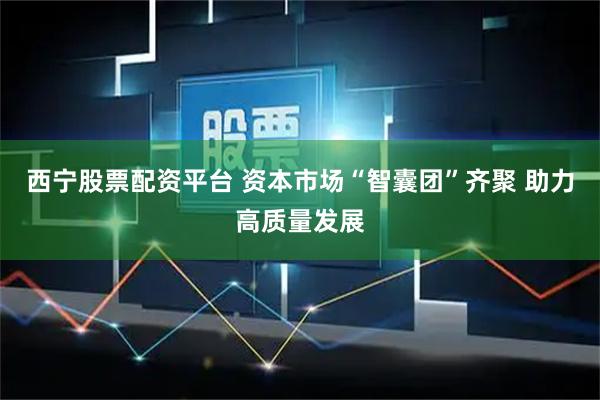 西宁股票配资平台 资本市场“智囊团”齐聚 助力高质量发展