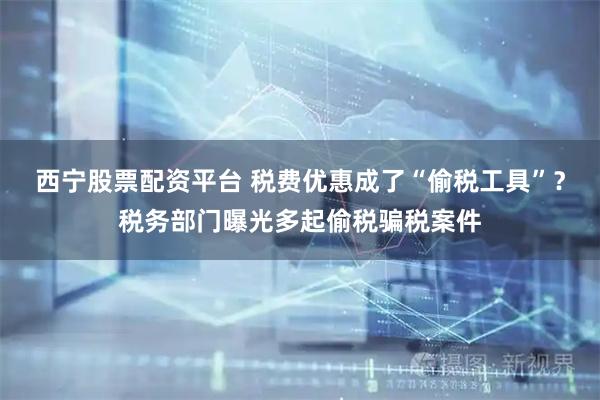 西宁股票配资平台 税费优惠成了“偷税工具”？税务部门曝光多起偷税骗税案件